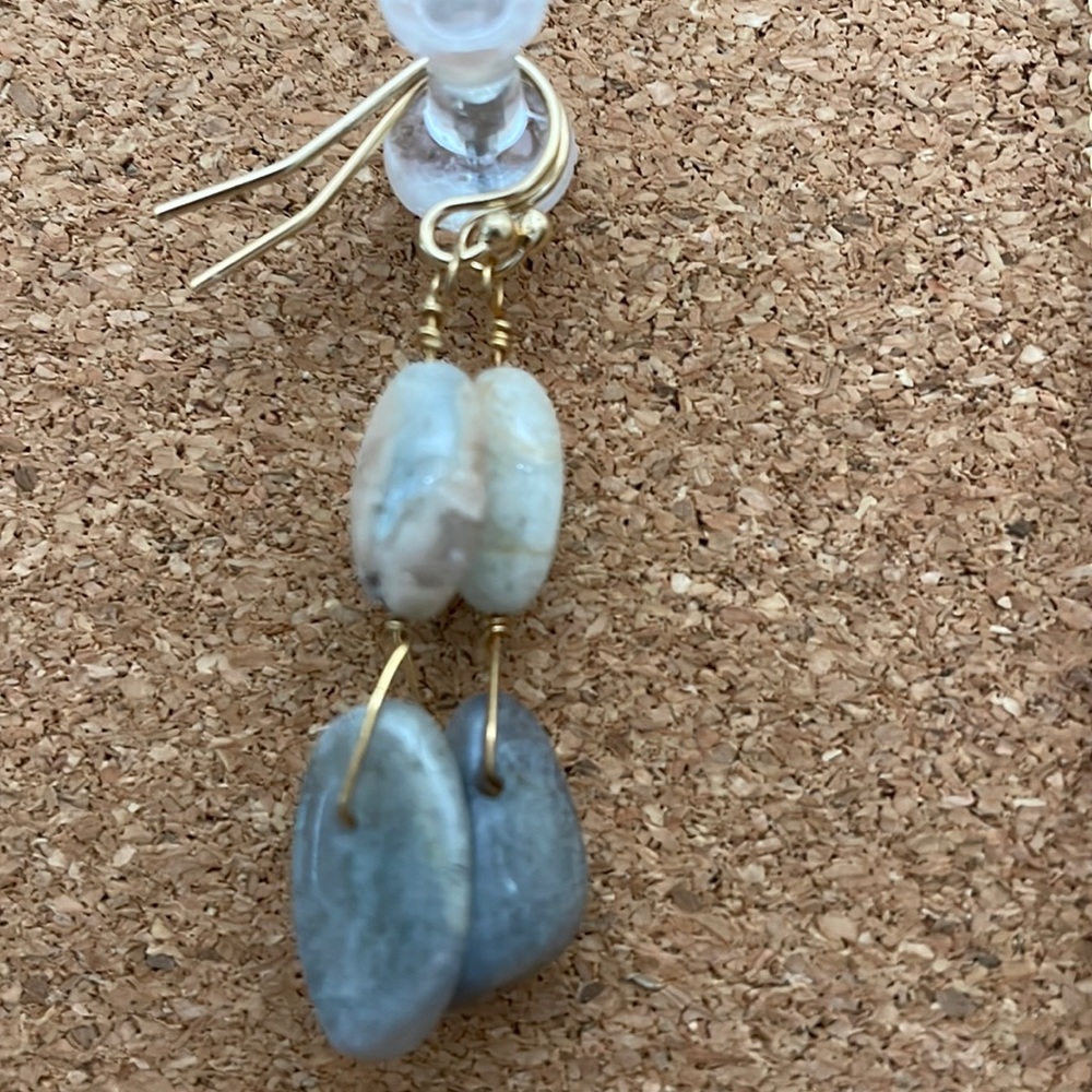 Aquamarine and Labradorite drops